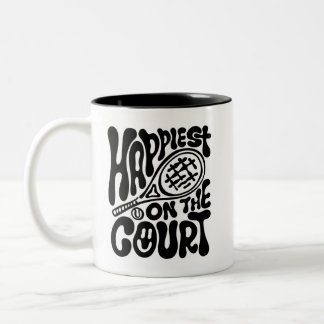 Caneca De Café Em Dois Tons Mais feliz na quadra