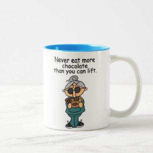 Caneca De Café Em Dois Tons Mais Humor de Chocolate