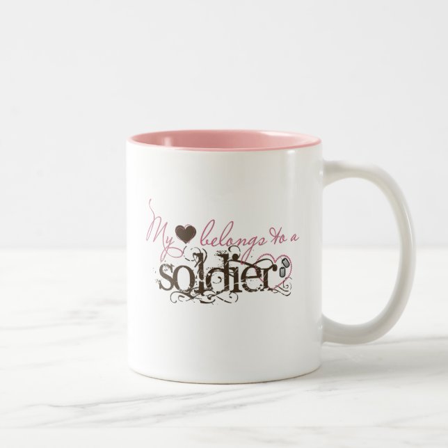 Caneca De Café Em Dois Tons mais myheartssoldier (Direita)