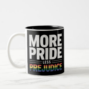 Caneca De Café Em Dois Tons Mais Orgulho Menos Preconceito Mês do Orgulho LGBT