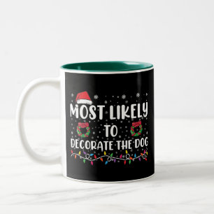 Caneca De Café Em Dois Tons Mais Propenso a Decorar o Cachorro Correspondente 