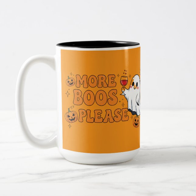 Caneca De Café Em Dois Tons Mais Tee Boos (Esquerda)