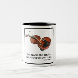 Caneca De Café Em Dois Tons Mais velho o violino…