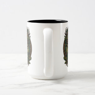 Caneca De Café Em Dois Tons Majestosa Arte de Natureza e Vida Selvagem com Cer