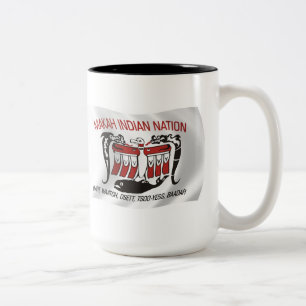 Caneca De Café Em Dois Tons Makah Tribe Flag Mug