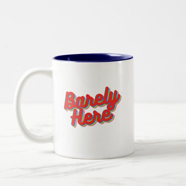 Caneca De Café Em Dois Tons Mal Aqui / Vermelho (Esquerda)