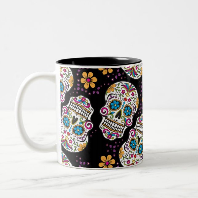 Caneca De Café Em Dois Tons Mala de Açúcar Negra (Esquerda)