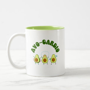 Caneca De Café Em Dois Tons Malhação Avo-Cardio Funny Avocado