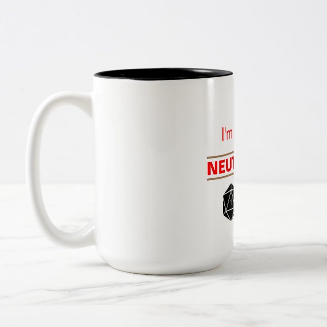 Caneca De Café Em Dois Tons Maligno Neutro Demais (Esquerda)