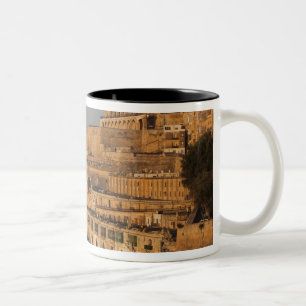 Caneca De Café Em Dois Tons Malta, Valletta, vista do porto a partir de Lower 