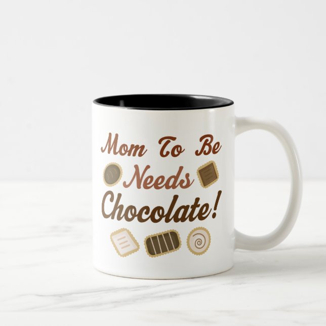 Caneca De Café Em Dois Tons Mamã a ser chocolate (Direita)