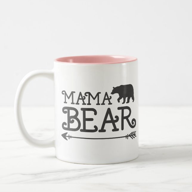 Caneca De Café Em Dois Tons Mama Bear (Esquerda)