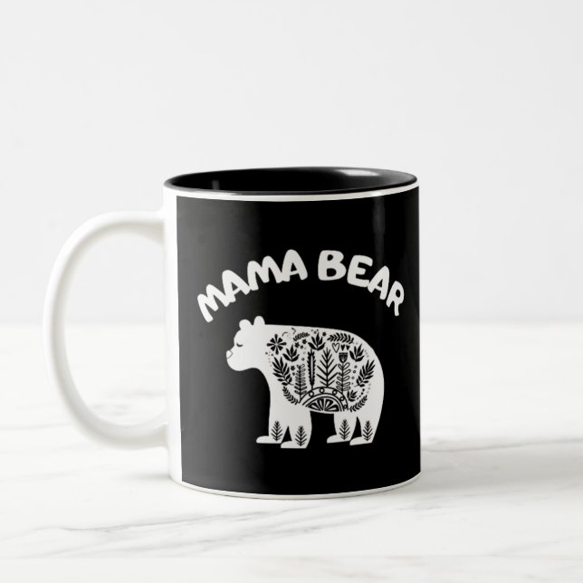 Caneca De Café Em Dois Tons Mama Bear (Esquerda)