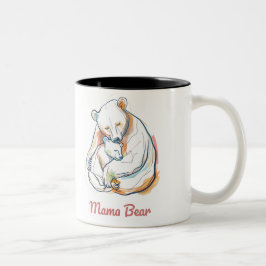 Caneca De Café Em Dois Tons Mama Bear Mothers Day