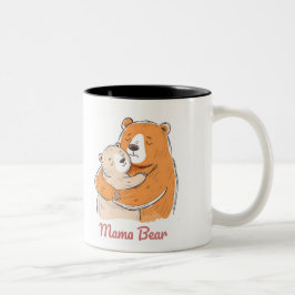 Caneca De Café Em Dois Tons Mama Bear Mothers Day