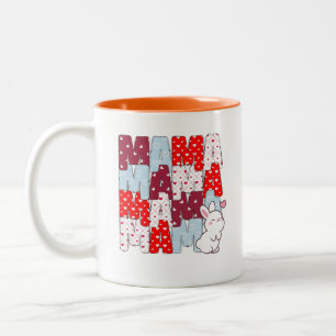 Caneca De Café Em Dois Tons "MAMA" Bunny Love Stack Mug - Doce Presente para M