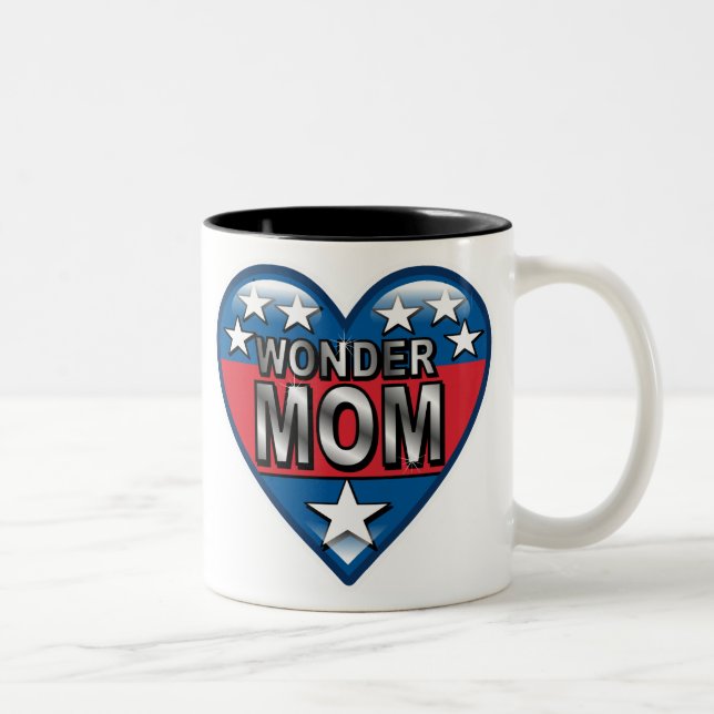 Caneca De Café Em Dois Tons Mamã da maravilha (Direita)