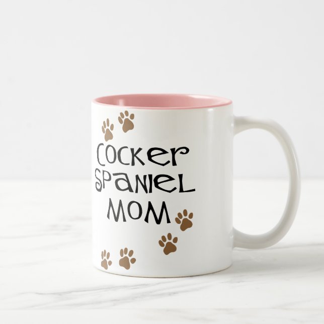 Caneca De Café Em Dois Tons Mamã de cocker spaniel para mães do cão (Direita)