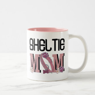 Caneca De Café Em Dois Tons MAMÃ de Sheltie