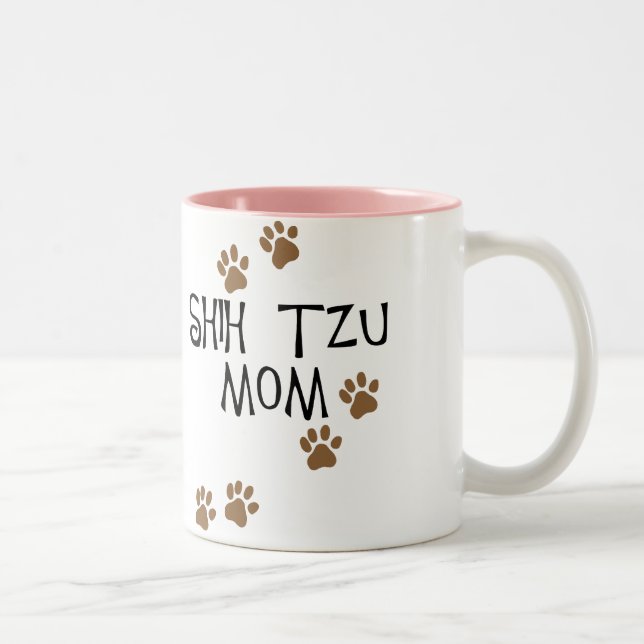 Caneca De Café Em Dois Tons Mamã de Shih Tzu (Direita)