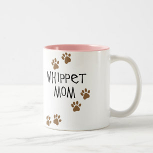 Caneca De Café Em Dois Tons Mamã de Whippet para mães do cão de Whippet
