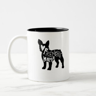 Caneca De Café Em Dois Tons Mamã do buldogue francês do Mama Bonito de