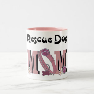 Caneca De Café Em Dois Tons MAMÃ do cão do salvamento