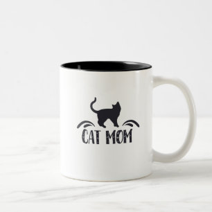 Caneca De Café Em Dois Tons Mamã do gato