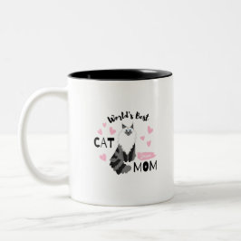 Caneca De Café Em Dois Tons Mamã do gato