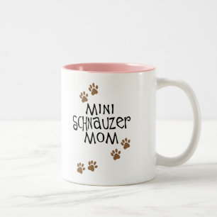 Caneca De Café Em Dois Tons Mamã do Schnauzer diminuto