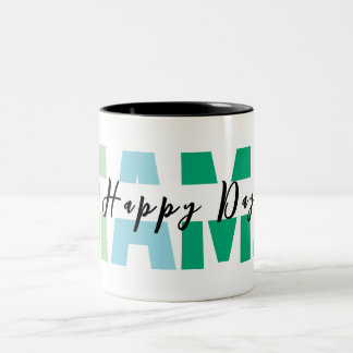 Caneca De Café Em Dois Tons MAMA Gradient Mother’s Day Mug – Happy Day