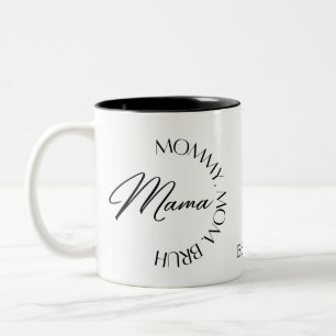 Caneca De Café Em Dois Tons Mama Mamãe Mãe Bruh-Presente Para Mãe, Presente do