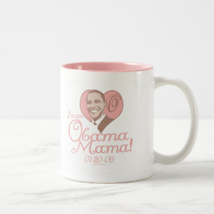 Caneca De Café Em Dois Tons Mama novo 2009 engrenagem de Obama