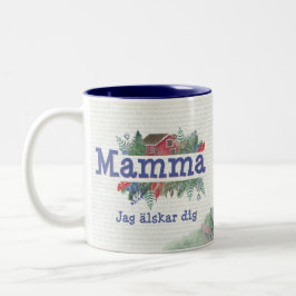 Caneca De Café Em Dois Tons Mama Sueca Jag älskar dig Café com Duas Toneladas
