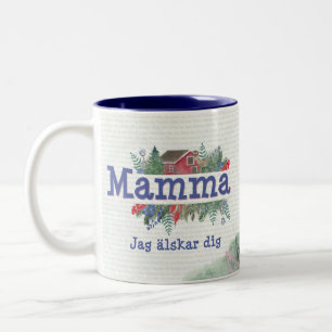 Caneca De Café Em Dois Tons Mama Sueca Jag älskar dig Café com Duas Toneladas
