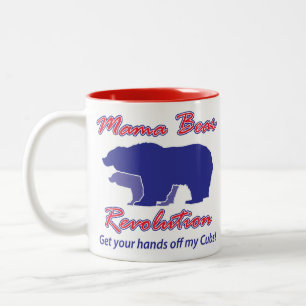 Caneca De Café Em Dois Tons Mama-Urso-Revolução-Tira-as-Mãos-fora-com-cub.p