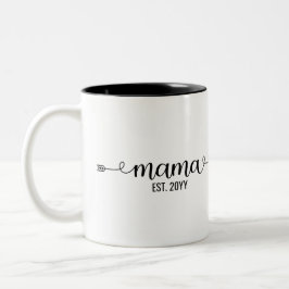 Caneca De Café Em Dois Tons Mamãe criou, mamãe para ser presente personalizado