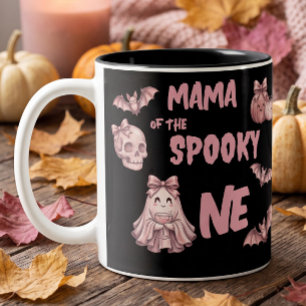 Caneca De Café Em Dois Tons Mamãe do Espiritoso Um Cute Pinkoween Party