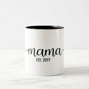 Caneca De Café Em Dois Tons Mamãe Est, mamãe para ser, presentes elegantes p