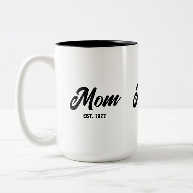 Caneca De Café Em Dois Tons Mamãe Estabeleceu Novo Presente Mãe (Esquerda)