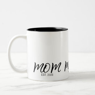 Caneca De Café Em Dois Tons Mamãe Estabeleceu Novo Presente Mãe