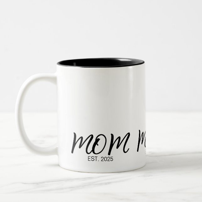 Caneca De Café Em Dois Tons Mamãe Estabeleceu Novo Presente Mãe (Esquerda)