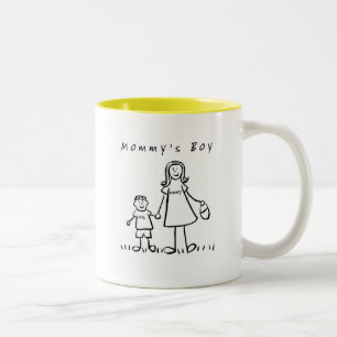 Caneca De Café Em Dois Tons Mamãe & Me Mug (Desenho com Título)