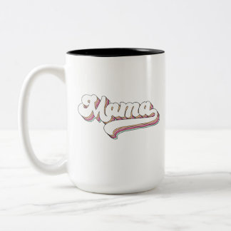 Caneca De Café Em Dois Tons Mamãe Retrô