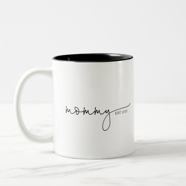 Caneca De Café Em Dois Tons Mamães Estabelecidas | Dia de as mães de presentes (Esquerda)