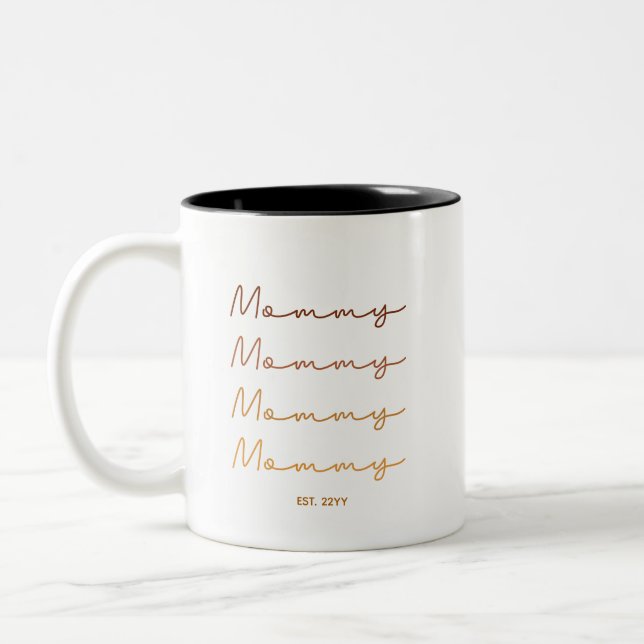 Caneca De Café Em Dois Tons Mamães Estabelecidas | Mug De Café Com Tonalidade  (Esquerda)