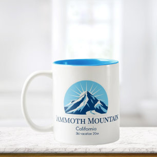 Caneca De Café Em Dois Tons Mammoth Mountain California - estância de esqui so