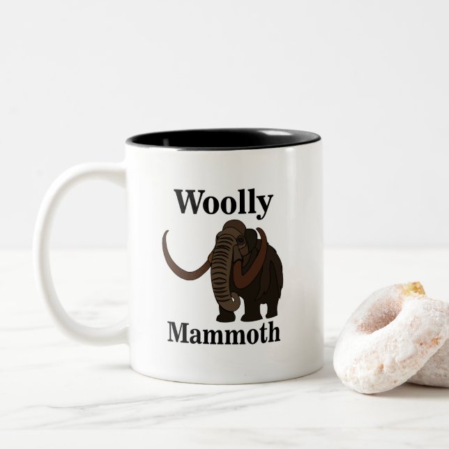 Caneca De Café Em Dois Tons Mamute Lanoso  (Com Donut)