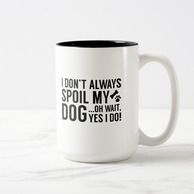 Caneca De Café Em Dois Tons Mancha Meu Cão (Direita)