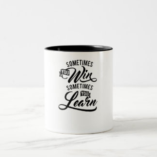 Caneca De Café Em Dois Tons Manchmal gewinnst Du... Spruch